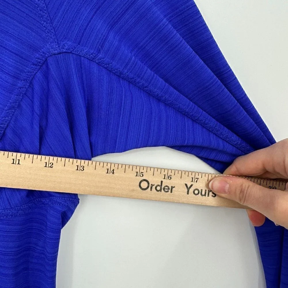 Athleta Womens Jacket XS Blue Hooded Lightweight Long Sleeves Stretchy Casual